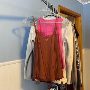 Burnt orange tank top.